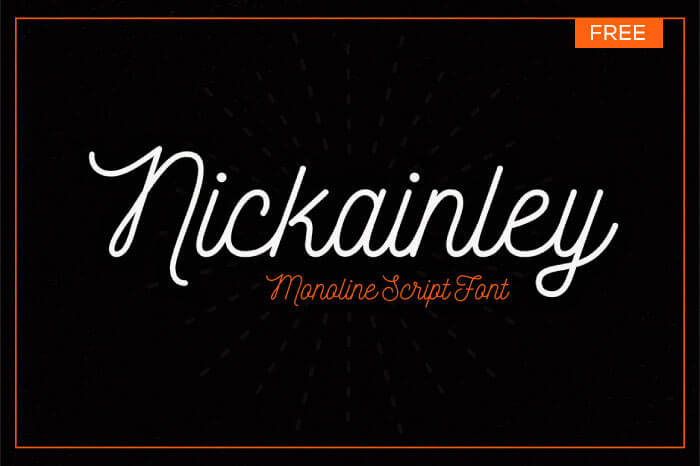 nickainley script free font