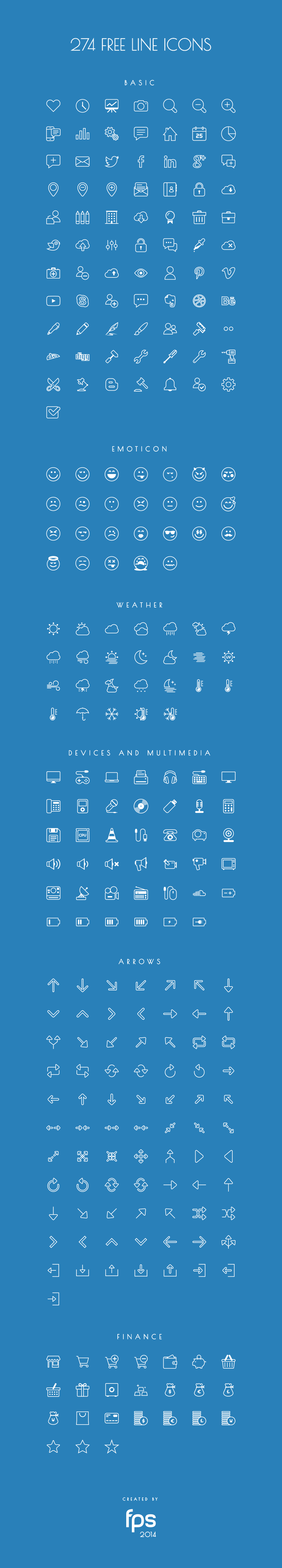 274 free vector line icons