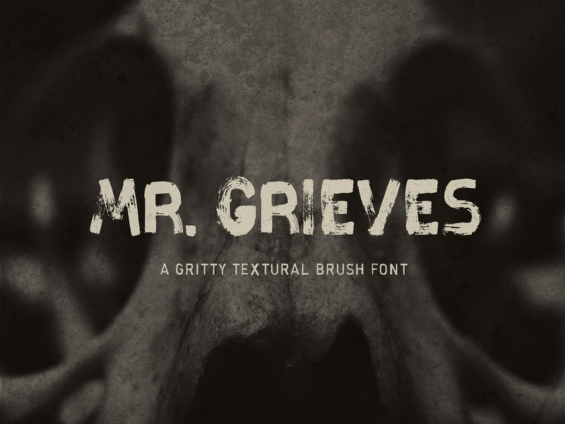 Mr. Grieves free brush font