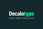 Decalotype it’s a free typeface