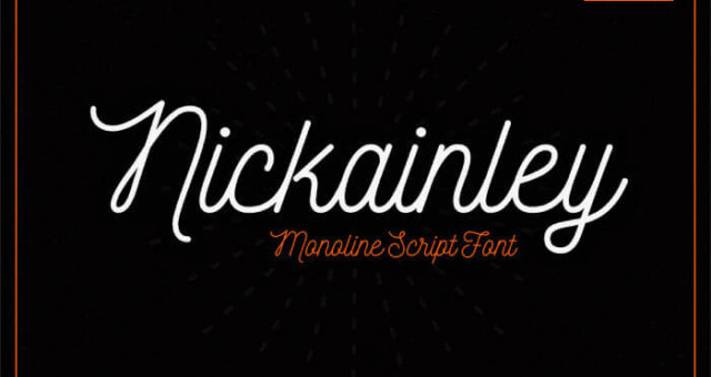 Nickainley Monoline Script Free Font