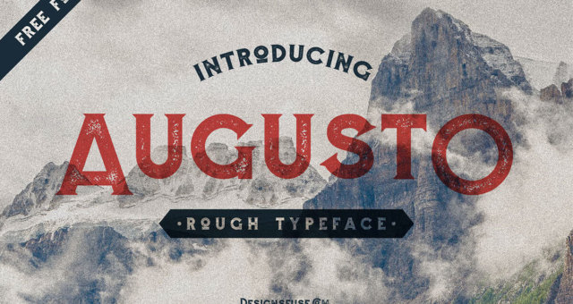 Augusto Rough it’s a free typeface with a peculiar vintage look