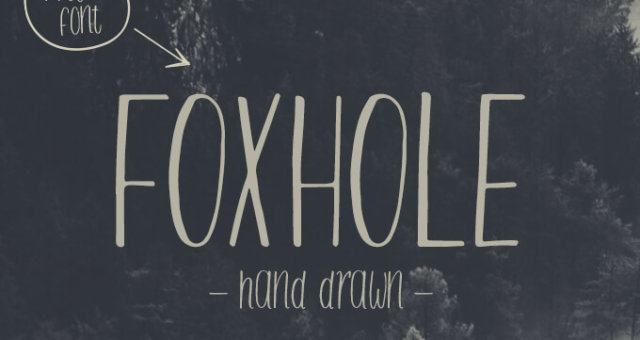 Foxhole hand drawn free font