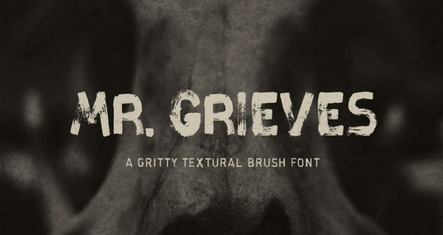 Inspired on the Pixies song Mr Grieves it’s a free font