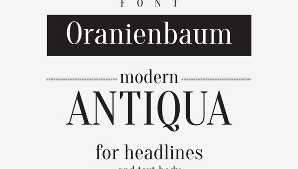 Oranienbaum it’s an old style looking serif typeface