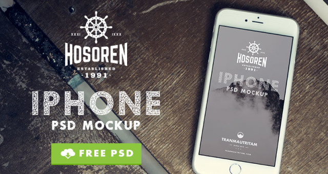 Free PSD Mockups for iPhone 6 Plus