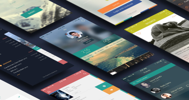Free UI Kit Pack with 3 complete iOS Apps