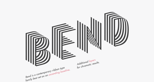 Bend free font