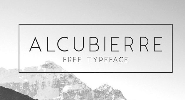 Alcubierre free typeface