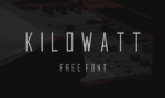 Kilowatt free condensed sans serif font