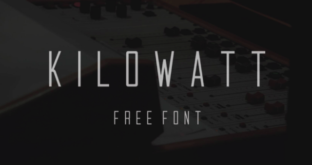Kilowatt free condensed sans serif font