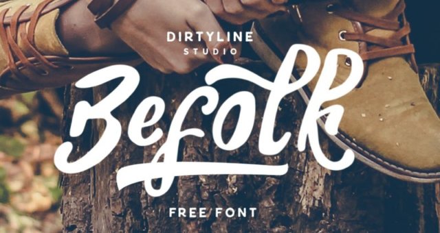 Befolk brush script free typeface