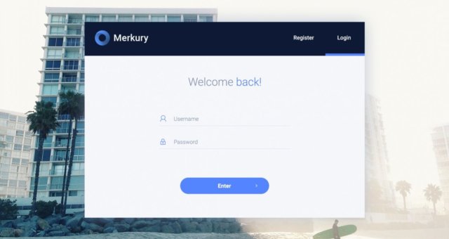 Free UI Kit Merkury Dashboard PSD Template