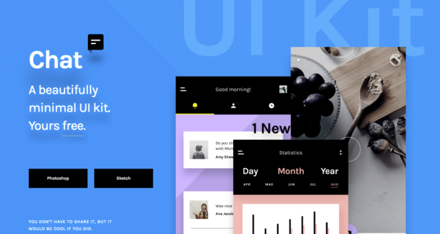 Chat it’s a free UI kit for mobile app