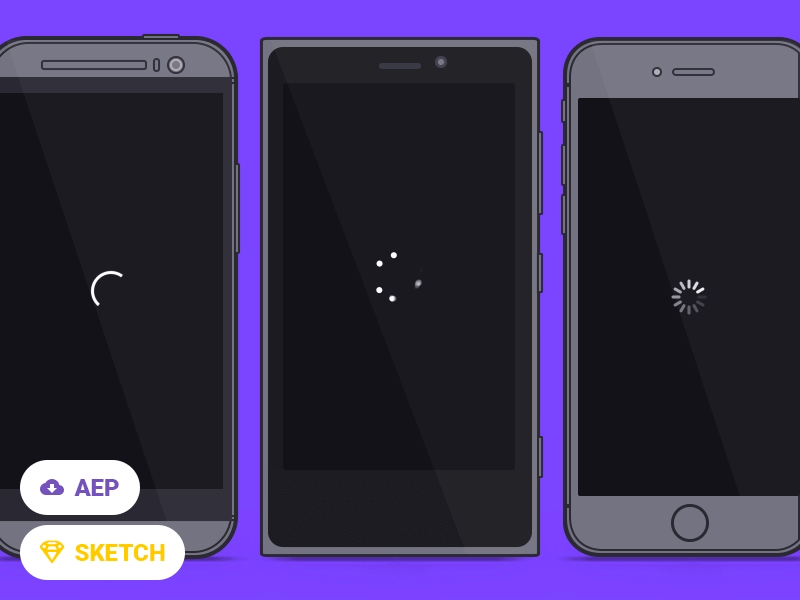 Mobile loading spinners